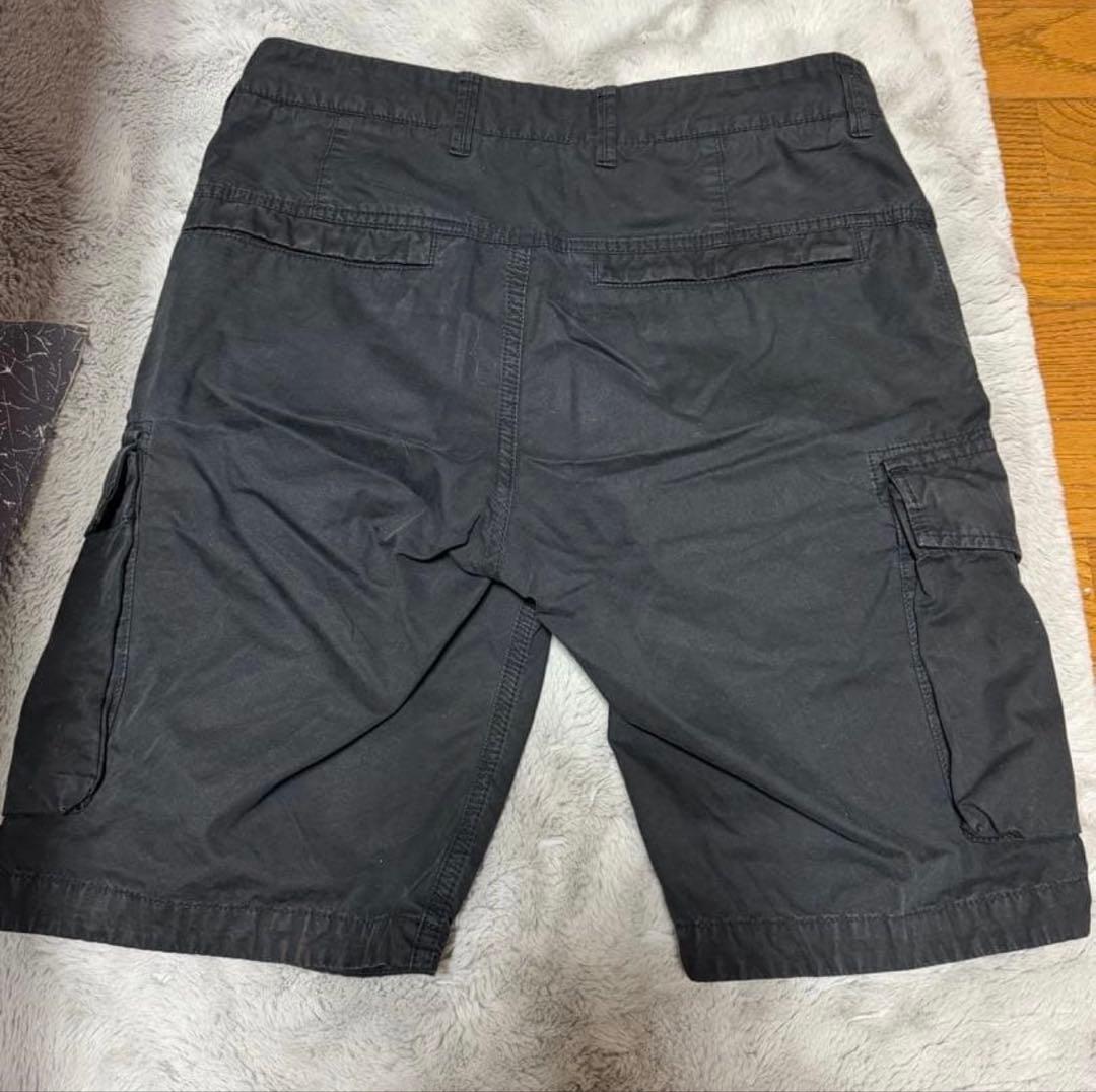 STONE  ブラックカーゴショートパンツ　30