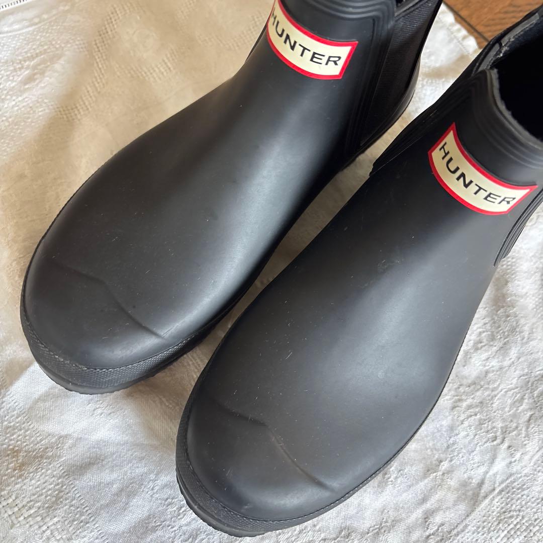 HUNTER ブラックショートレインブーツ UK5