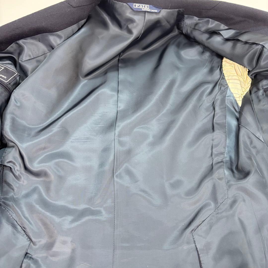 ポロ ラルフローレン テーラードジャケット ダブル 紺ブレ 金ボタン