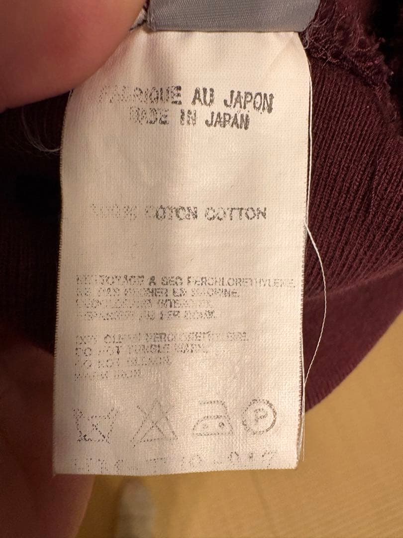 Yohji Yamamoto POUR HOMME 無地スウェット ボルドー3