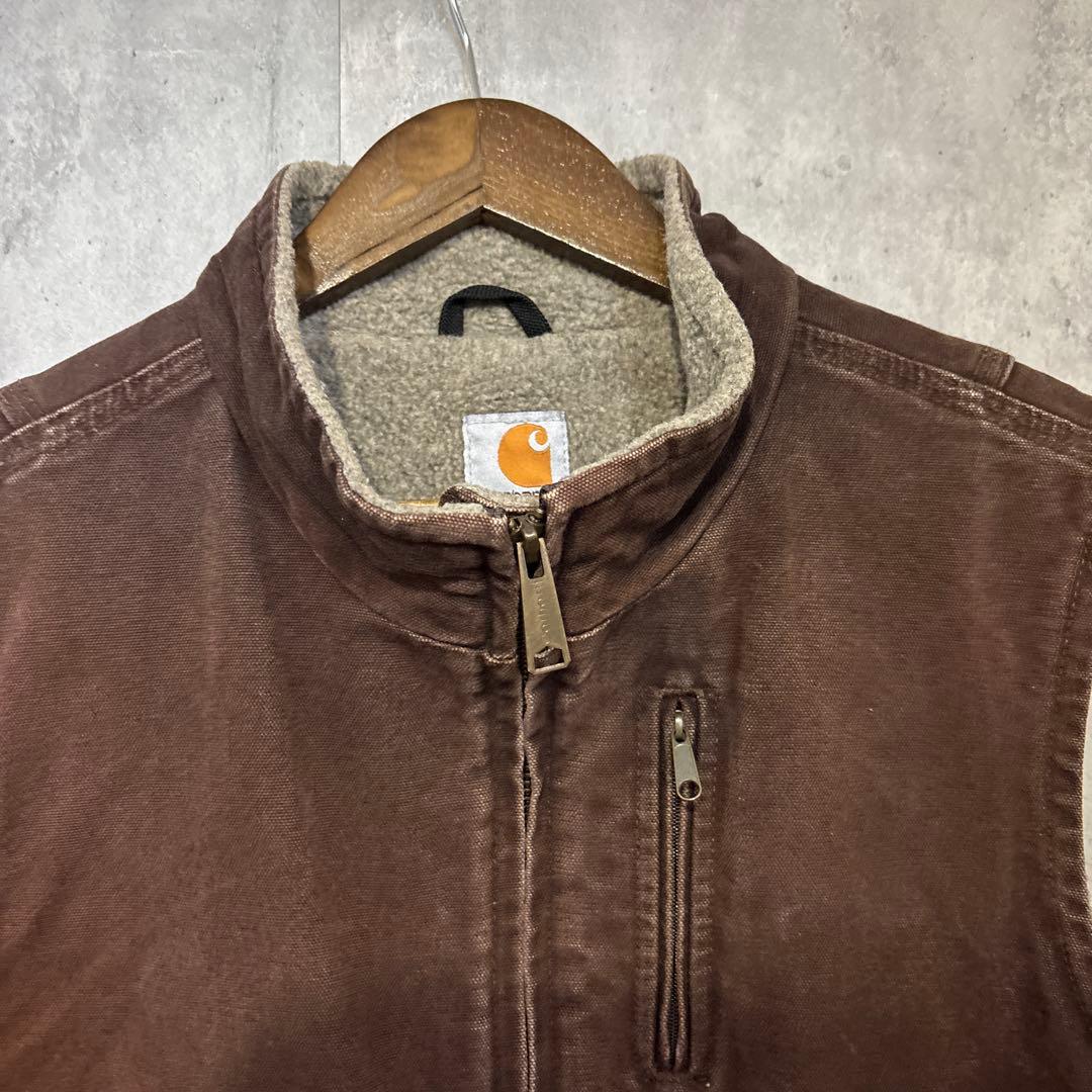 【Carhartt/カーハート】ダックベスト ブラウン　メキシコ製