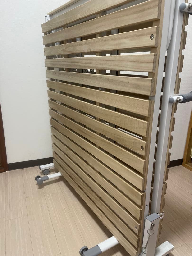 くま ママ　場所を取らず便利！折りたたみベッド シングル 桐無垢材