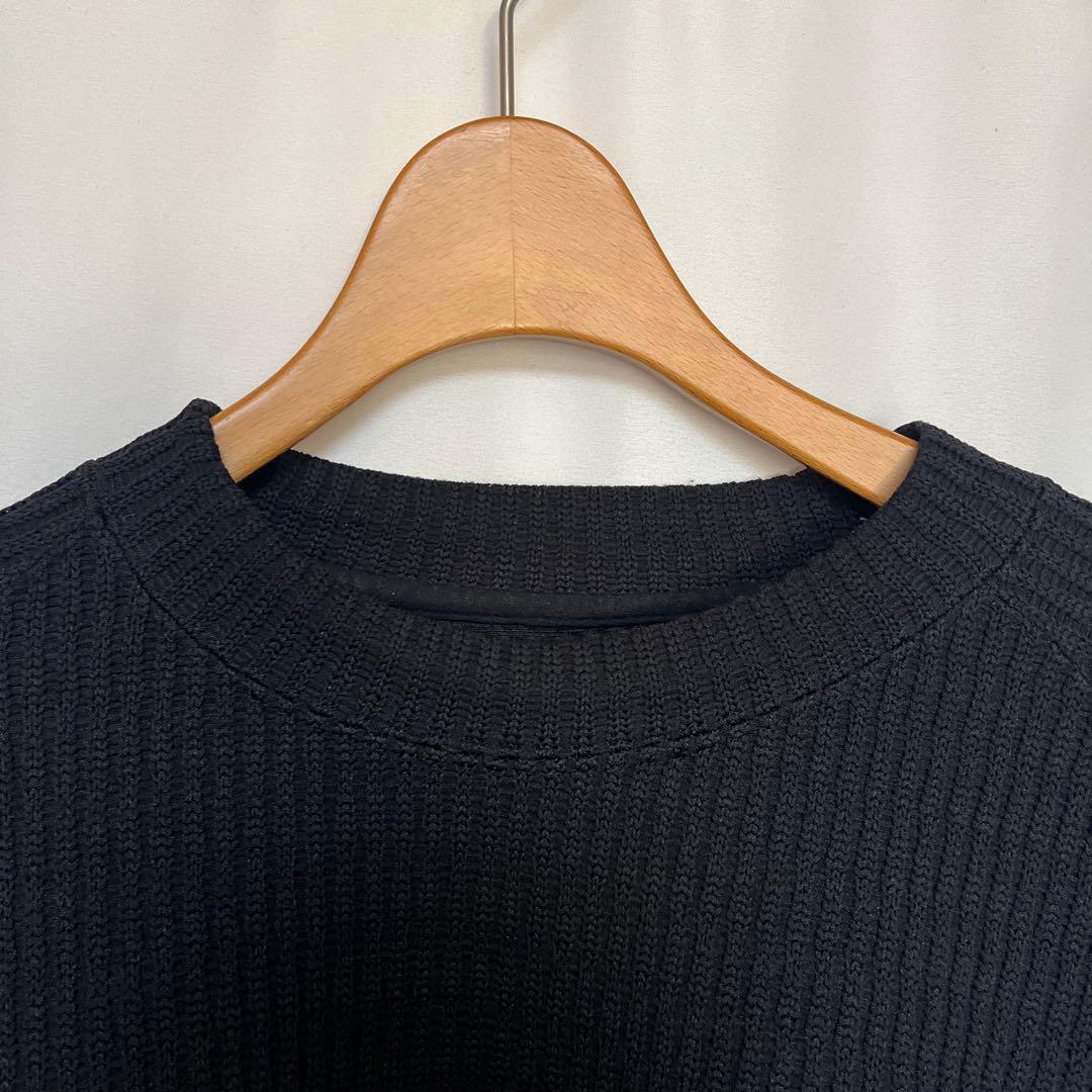 TIGHTBOOTH タイトブース ワッフル クルーニット セーター ブラックL