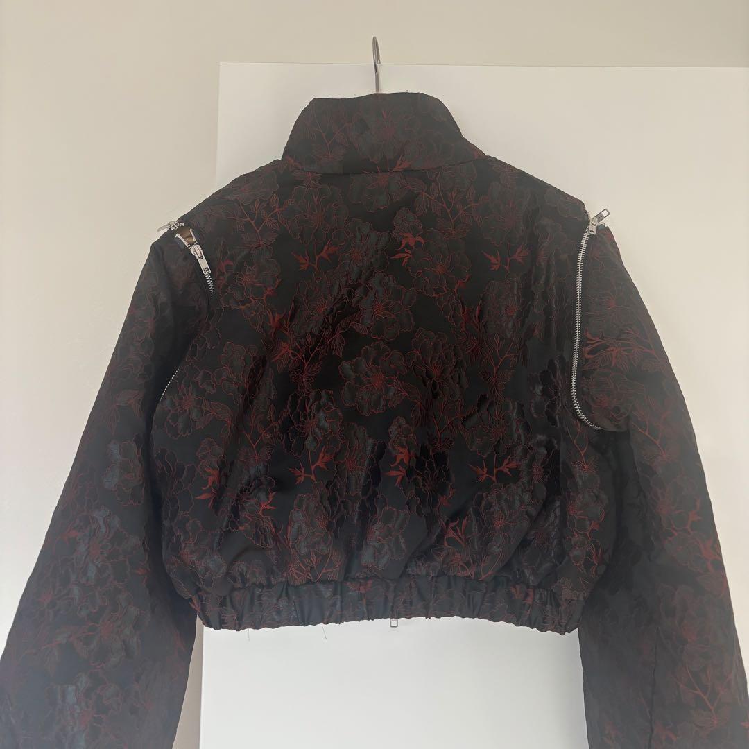 HARE 2WAY エアサーマルジャガードブルゾン　ブラック　オレンジ