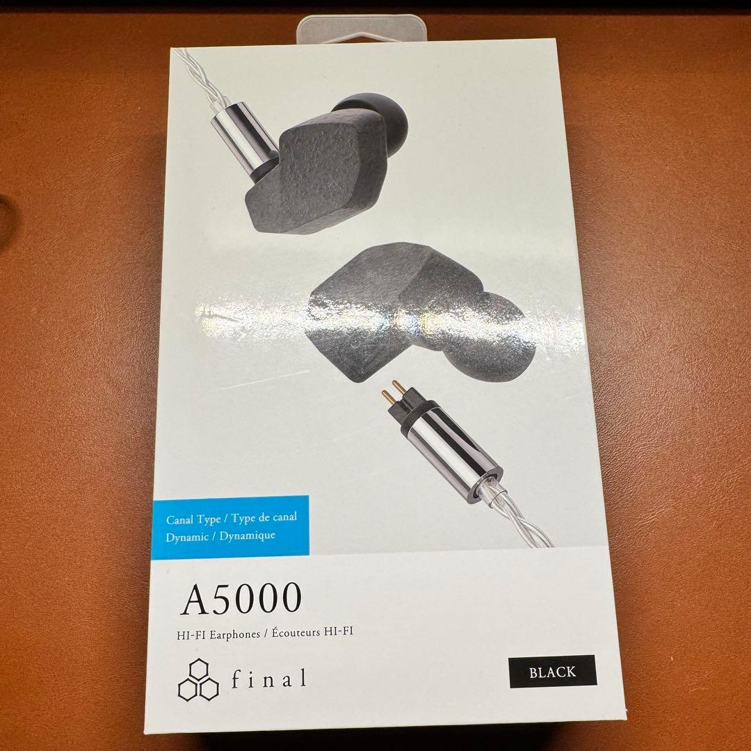 明日まで値下　final A5000 ブラック 有線イヤホン