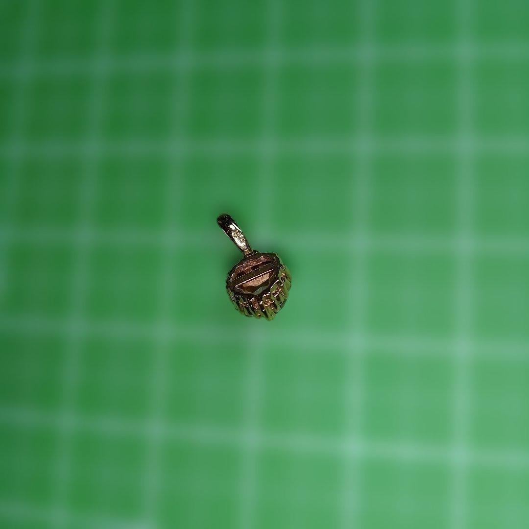 k18 アクアマリンネックレストップ(メレダイヤ付き)　ハートモチーフ