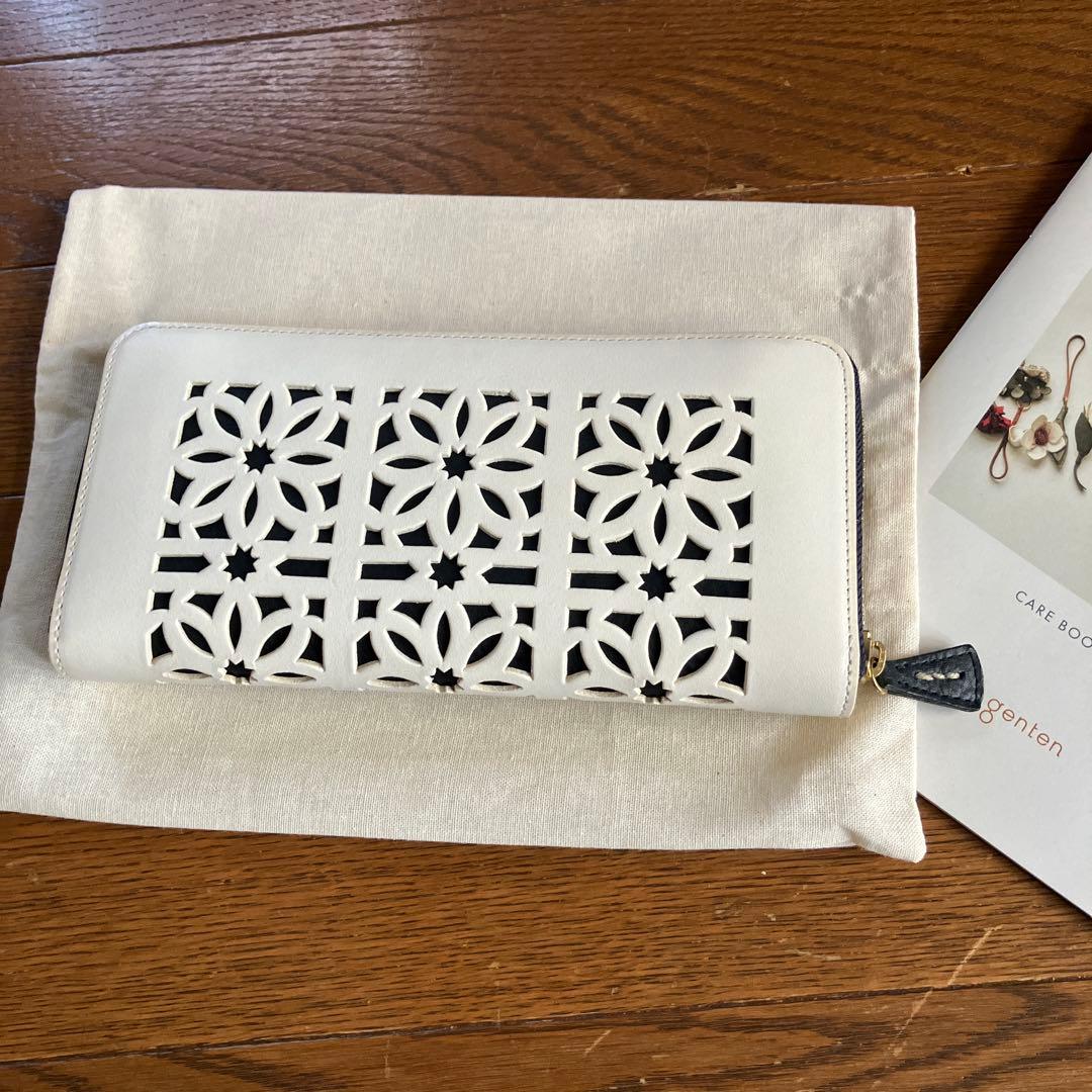 ゲンテン 49493 カットワーク ラウンド長財布