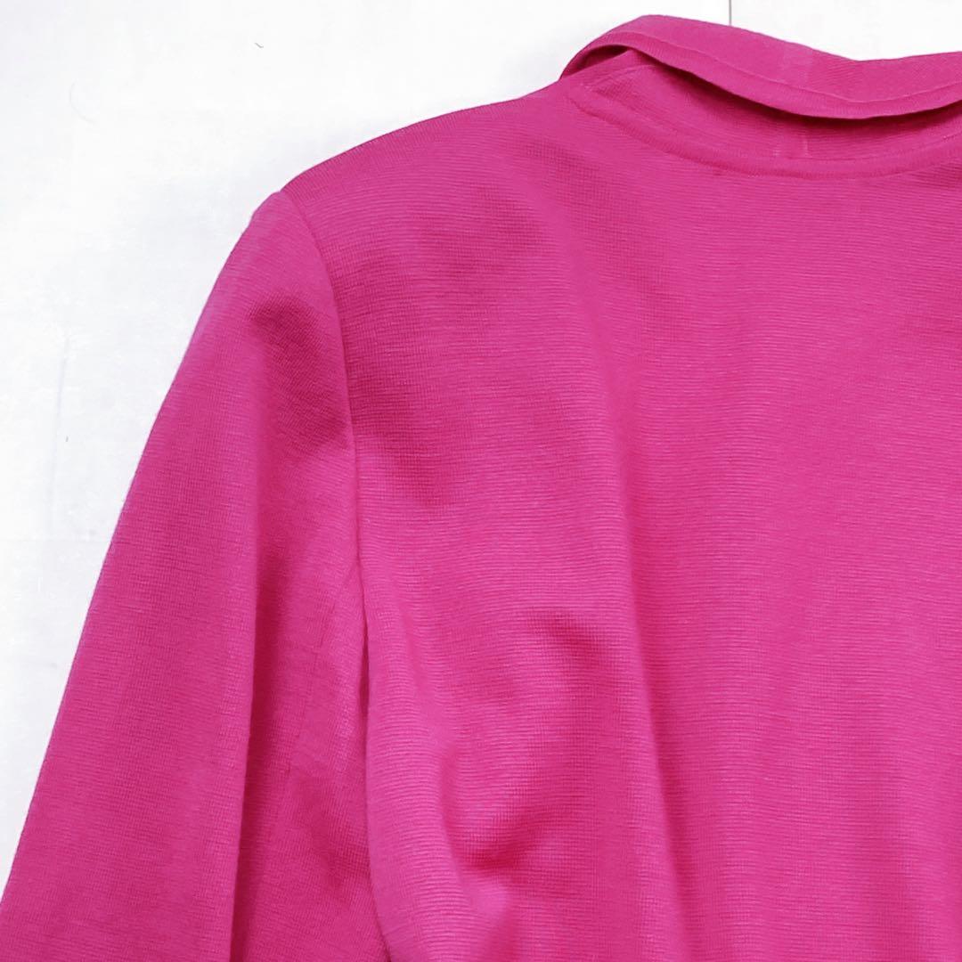 イブサンローラン ニットジャケット 金ボタン ダブル カーディガン ピンク