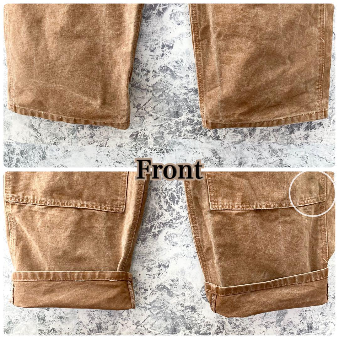 メキシコ製 カーハート 古着 ダック地 ダブルニー オーバーオール 極太 00s