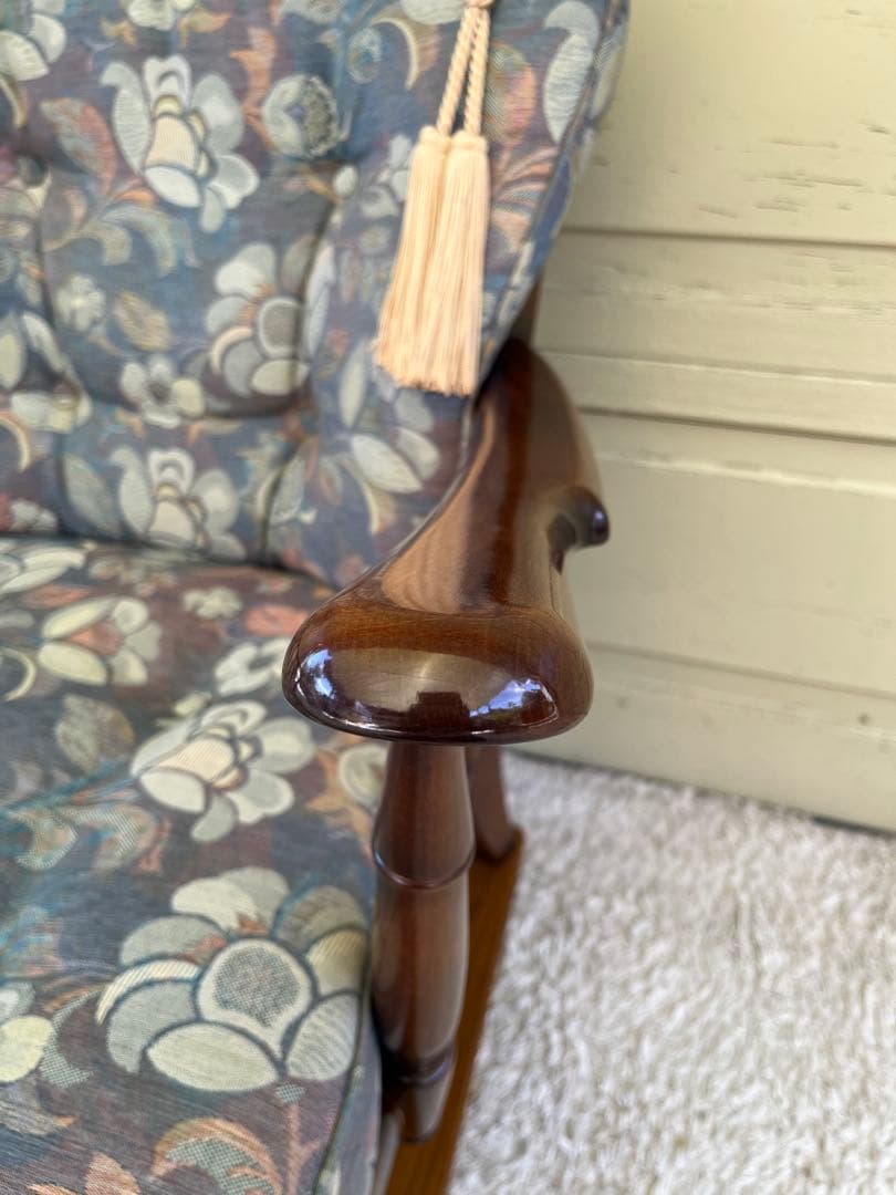 カリモク家具 コロニアル WC47ソファ 肘掛椅子 平織布張②