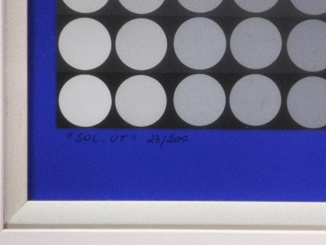 現代美術　ヴィクトル・ヴァザルリ　直筆サイン『SOL_UT』0317L