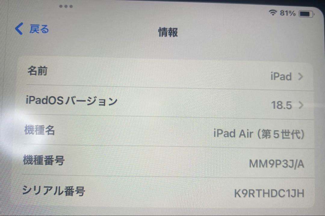 美品iPad Air 第5世代258GB Wi-Fiモデル スターライト セット