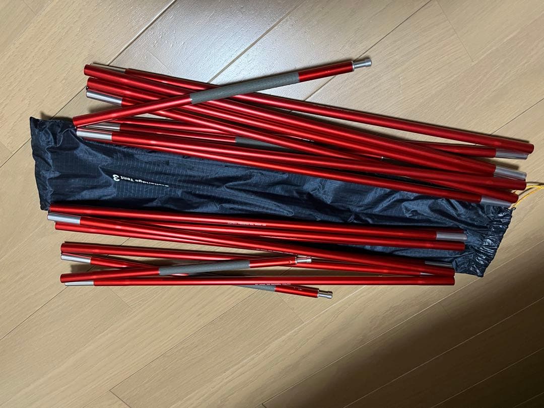 旧型ステラリッジ Stellaridge Tent 3 ポールと収納袋
