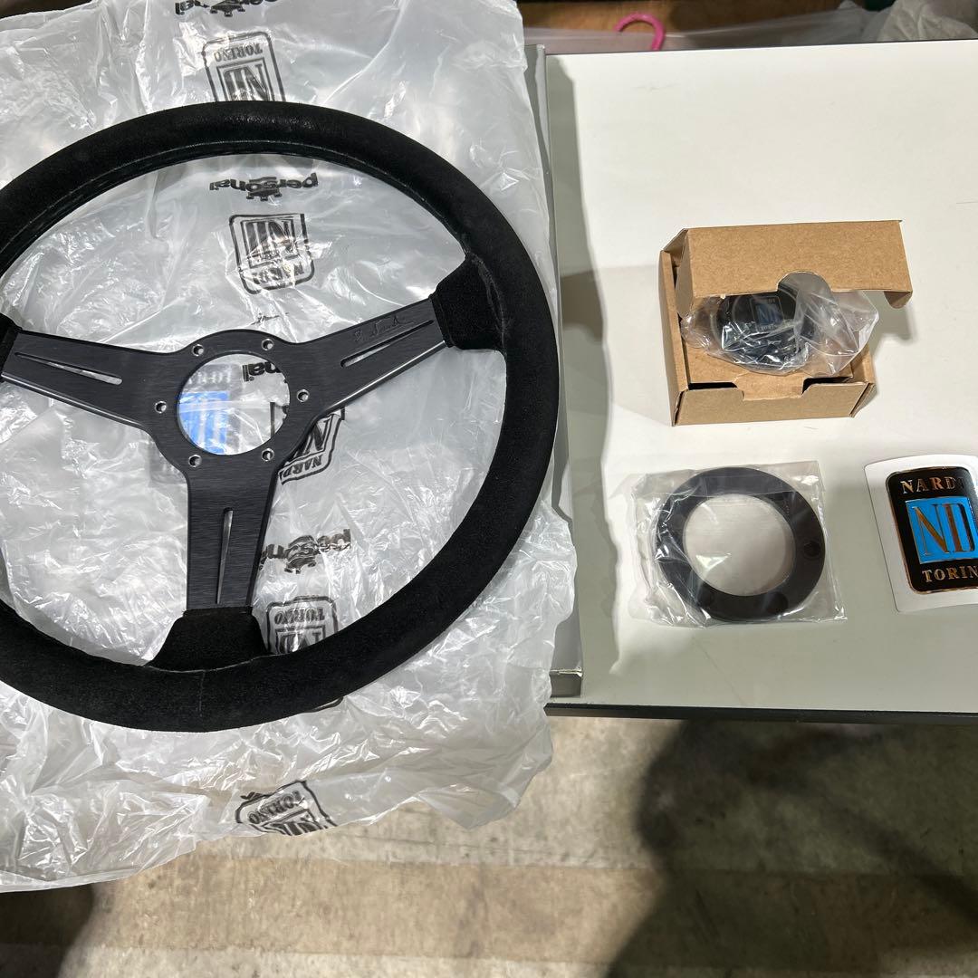 NARDI スエード ステアリングホイール 350mm