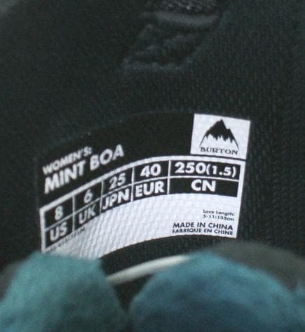 状態良　BURTON スノボーブーツ BURTON MINT BOA 25cm