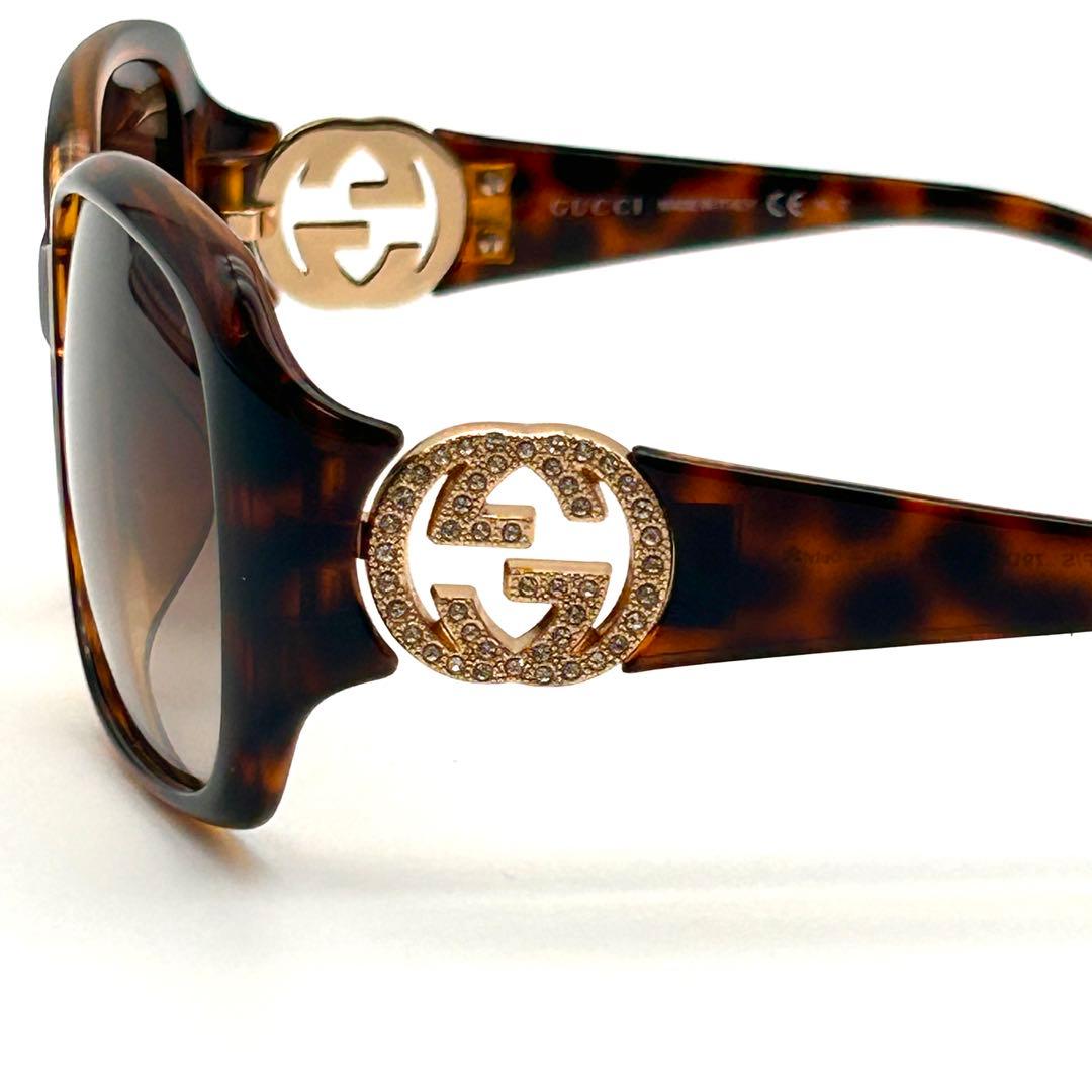 極美品✨ GUCCI グッチ サングラス GGロゴ ✨ラインストーン✨