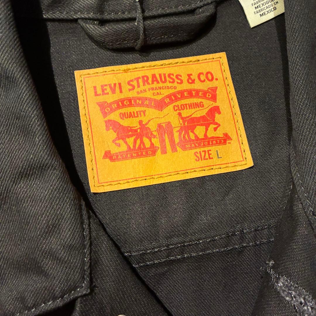 メキシコ製 Levis ブラック デニムトラッカージャケット L