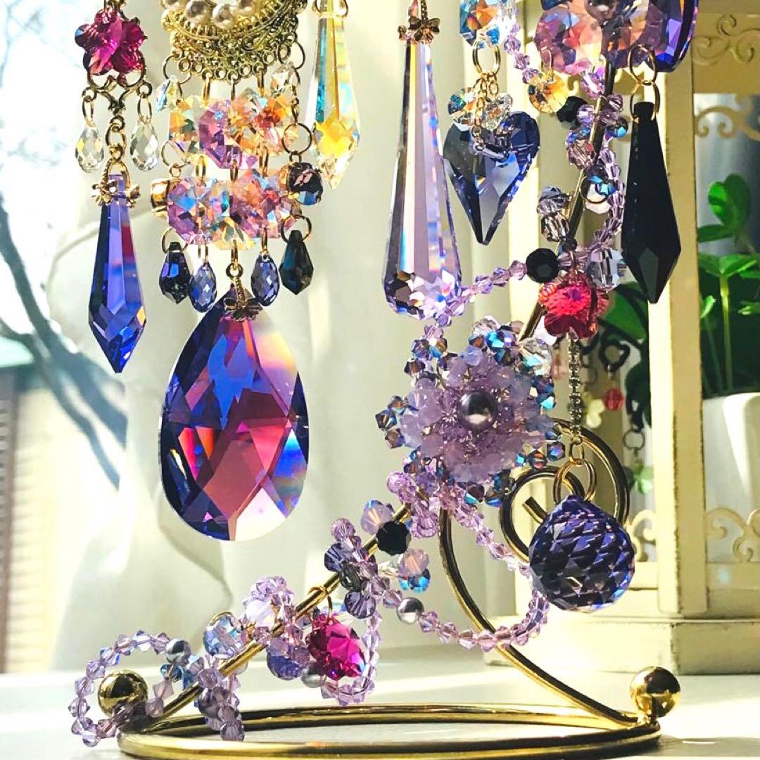 SWAROVSKI ✩.*˚バイオレット置き型サンキャッチャー