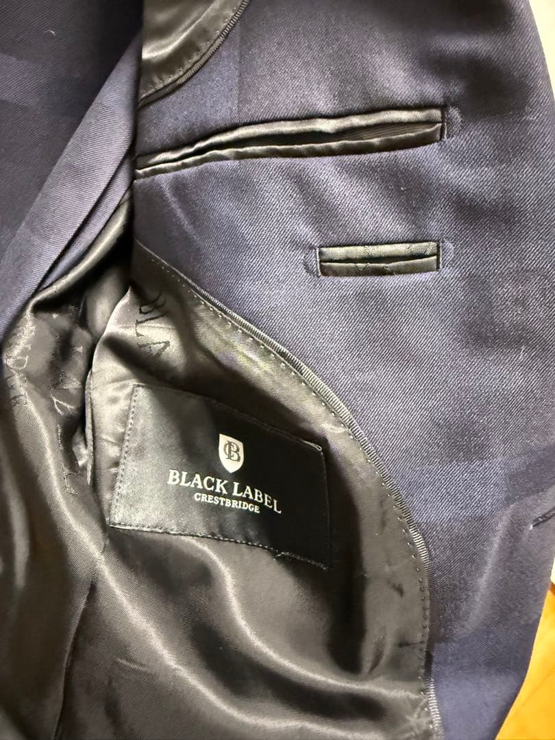 BLACK LABEL CRESTBRIDGE ダークブルー ストライプスーツ