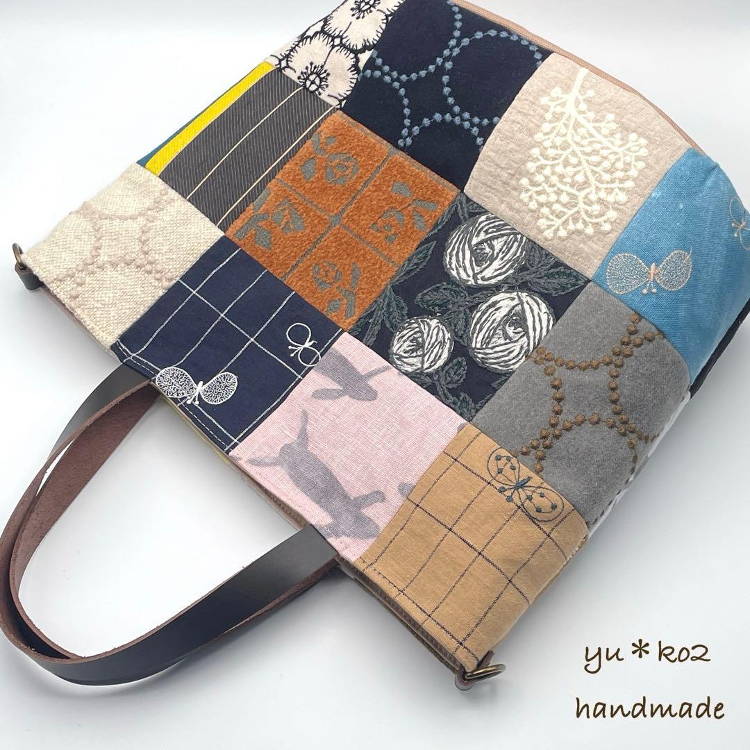 ㊸ミナペルホネン*パッチワーク トートバッグ ハンドメイド