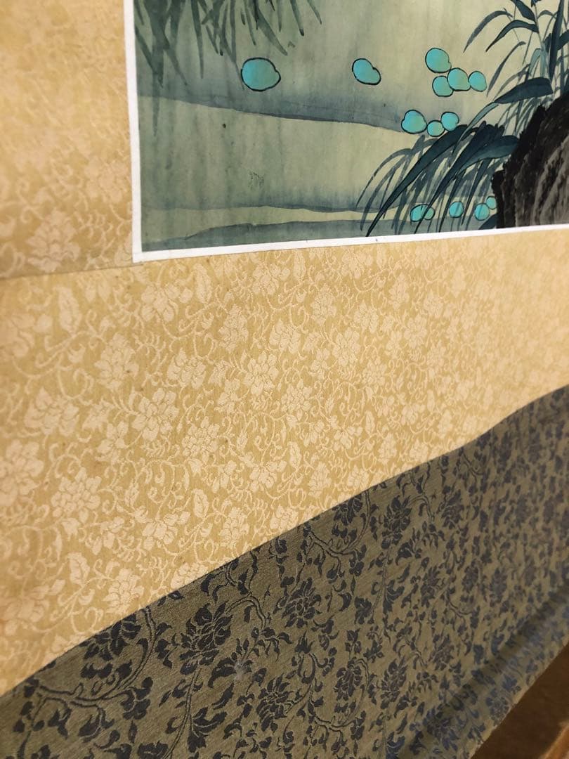 t*a様 業者買取品！林　良(リン　リョウ)鶴の掛軸 ! 年代物！300円スター