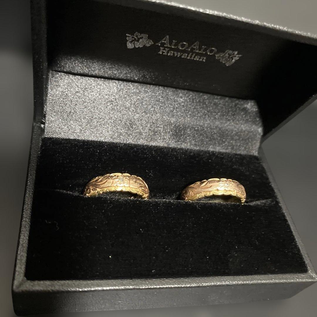 ハワイアンジュエリー　14kリング　ペア