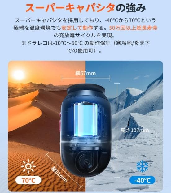 【新品未開封】70mai Dash Cam 4K Omni HDRSetドラレコ