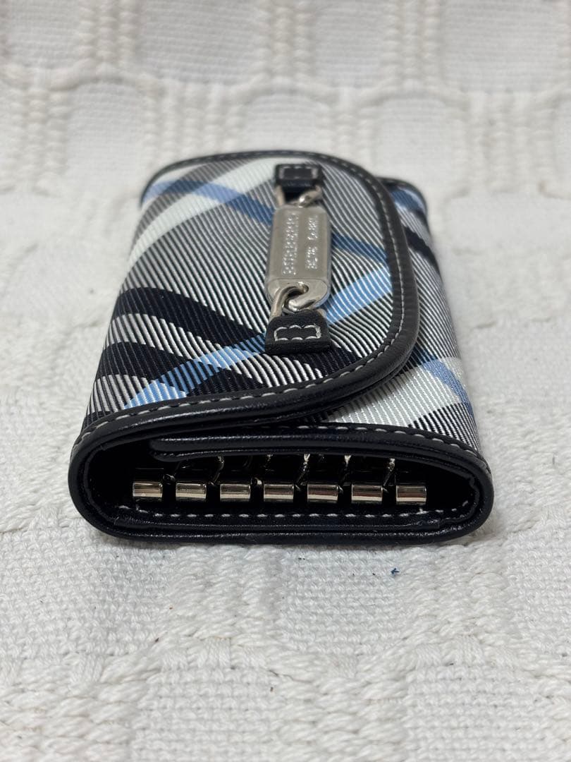 ✨極美品✨ バーバリーブルーレーベル ノバチェック ネイビー キーケース
