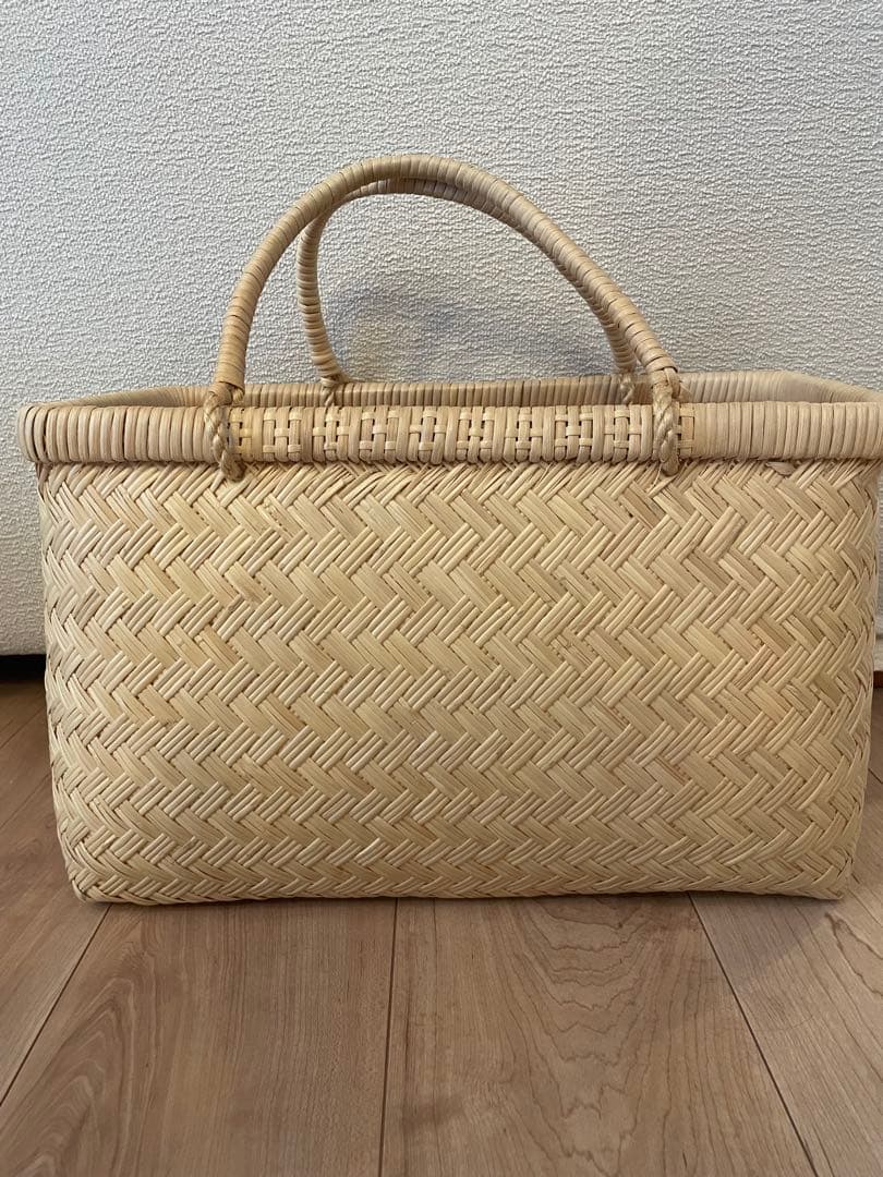 鳥越竹細工　市場カゴ　美品
