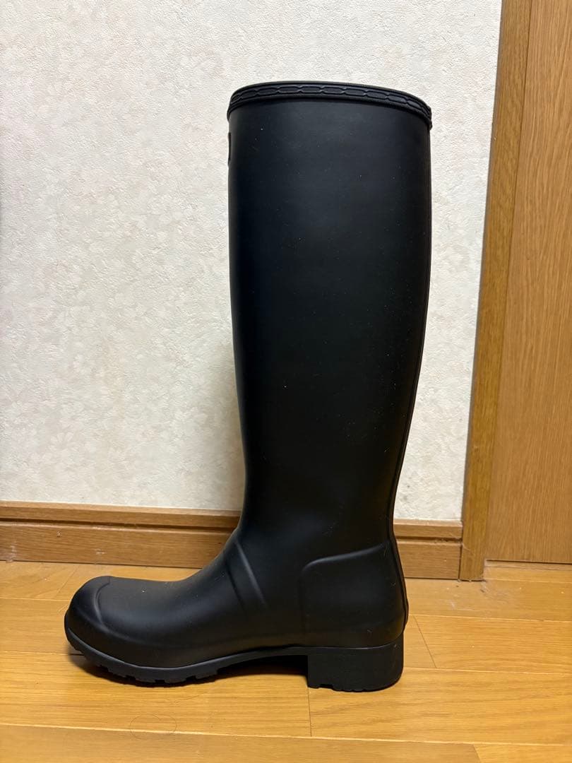 【極美品】HUNTER ロングブーツ ブラック 23~23.5 ナップサック&箱