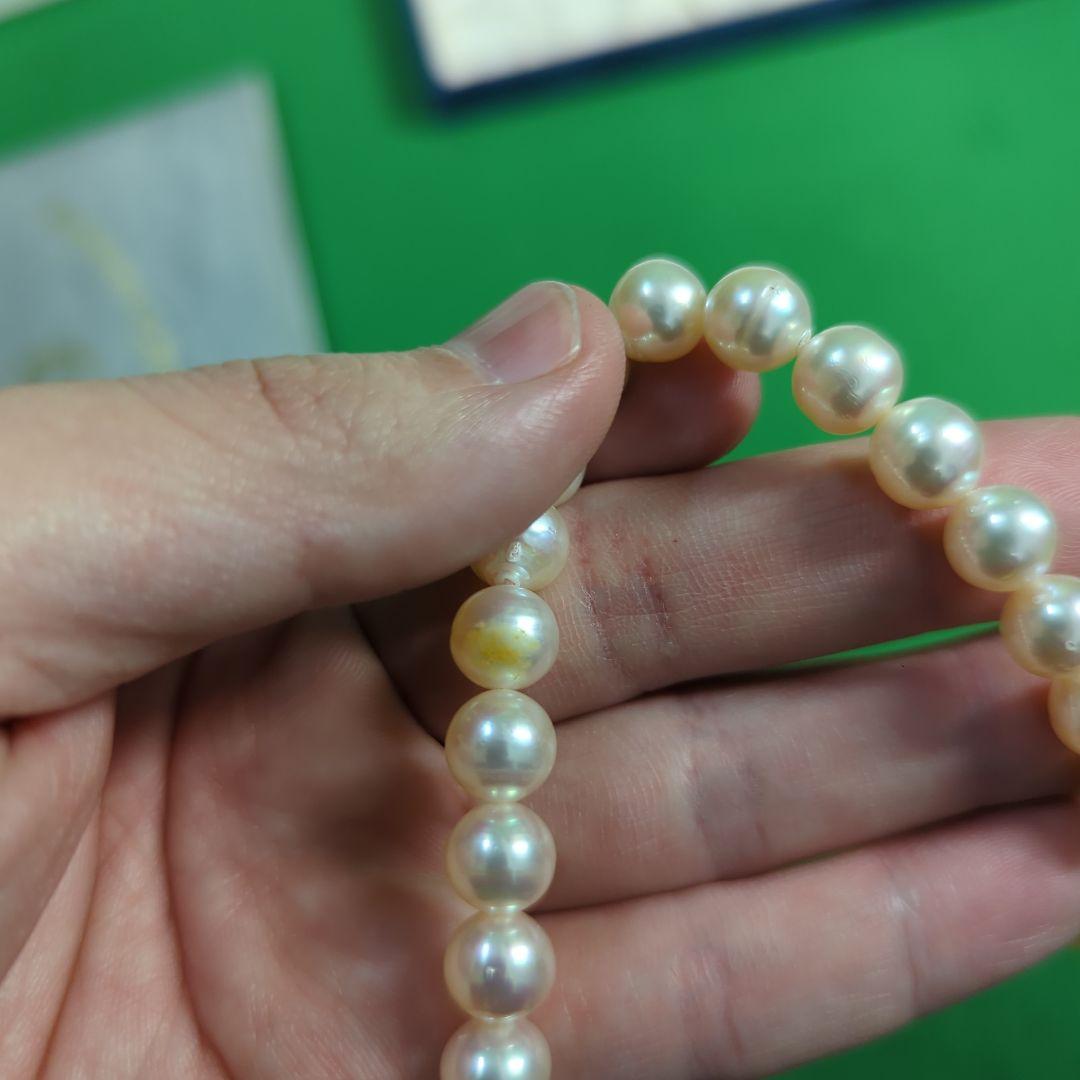 タサキ　田崎真珠　アコヤ　パール　ネックレス　シルバー　かなり傷汚れあり