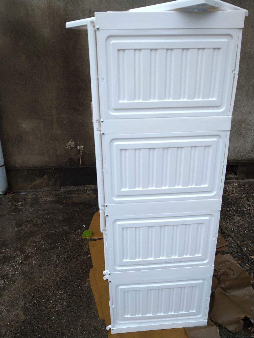 折り畳み式　ワードローブ　クローゼット　扉付き　ハンガーラック　衣類収納