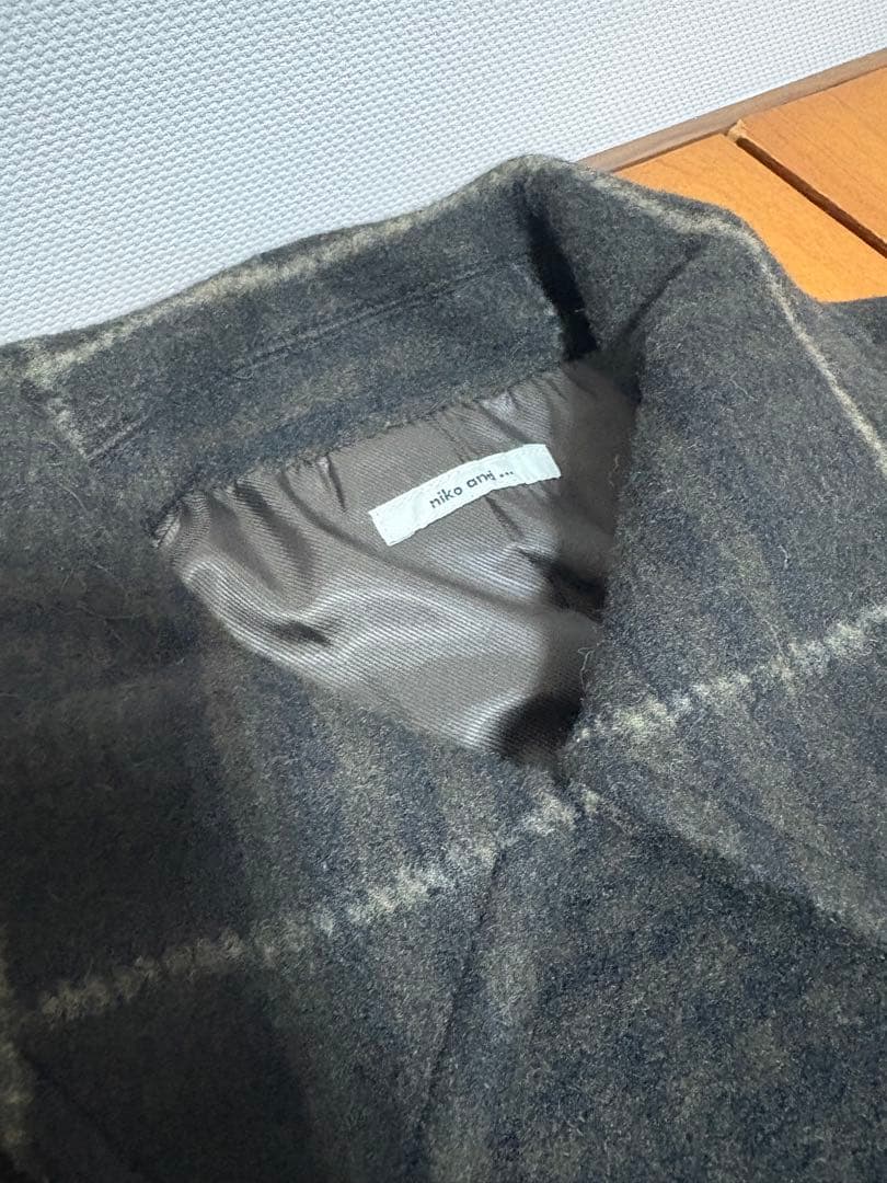 ニコアンド　ライトモッサドルマンジャケットコート　ブラウン