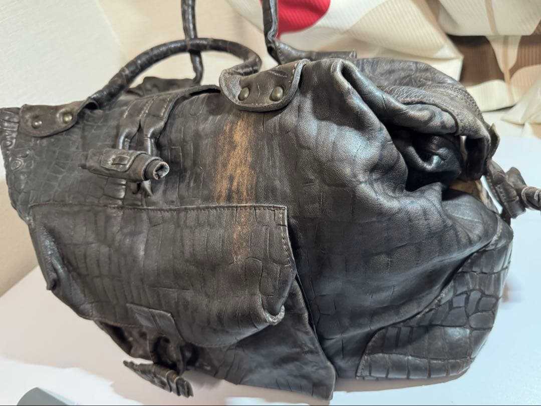 定価15万円collection Privee? イタリアンレザーボストンバッグ