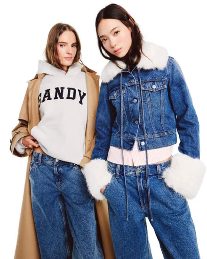 GAP×Sandy Liang オーバーサイズフーディ グレー　S
