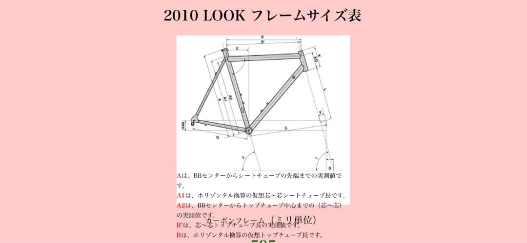 LOOK 585 ロードバイクフレーム XSサイズ