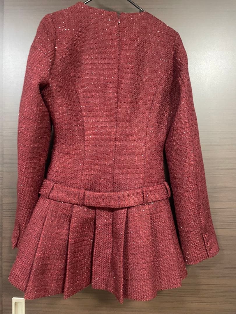 Darich ボックスプリーツツイードミニワンピース BRD FREE