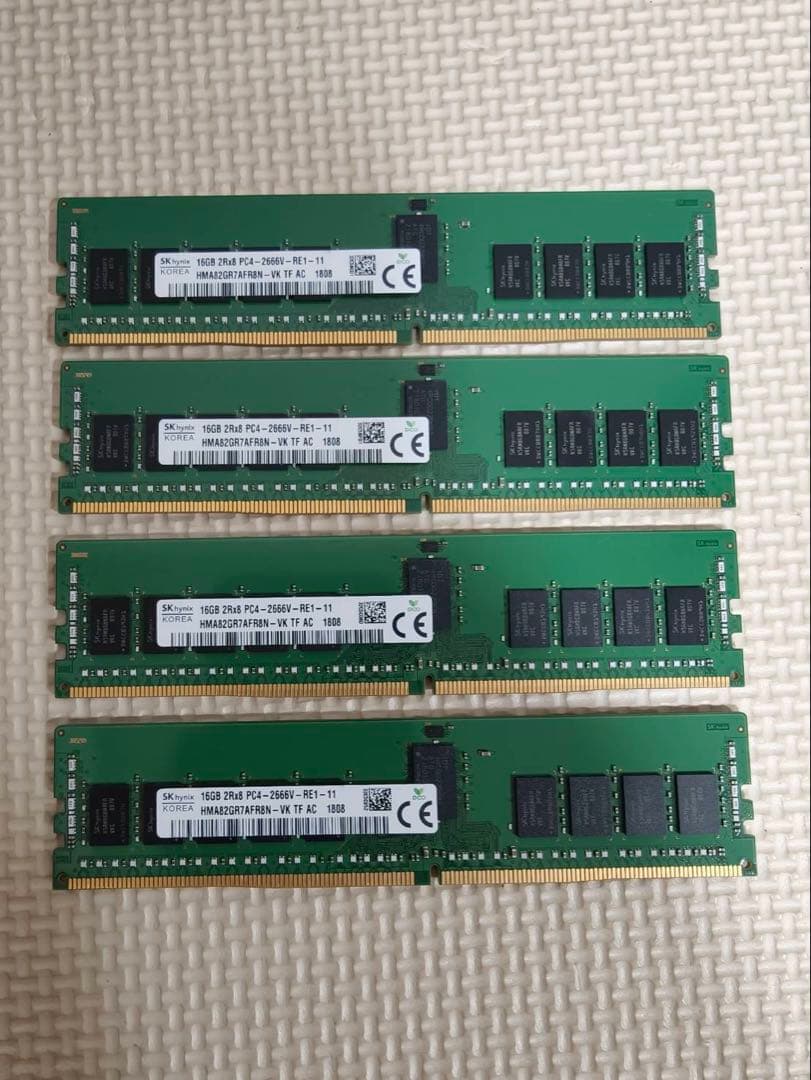 【激安】DDR4-2666 16GB X4 (64GB) SK hynix