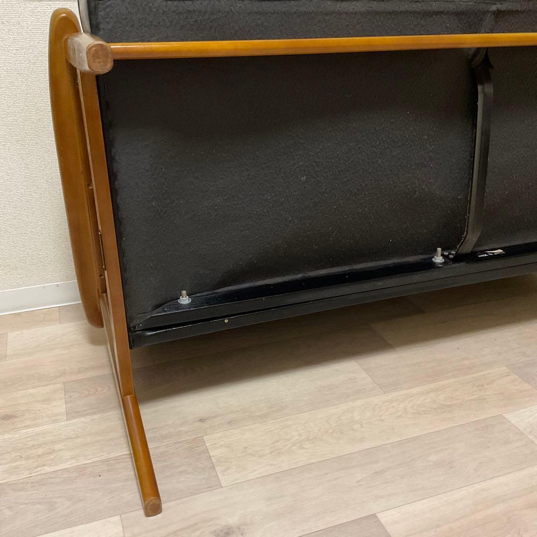 美品　カリモク60 ２人掛けソファ　2シーター ブラック　黒