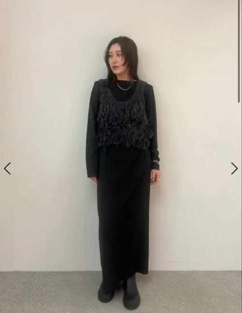 お値下げ【anuke】アンヌーク　Fringe Knit Bustier