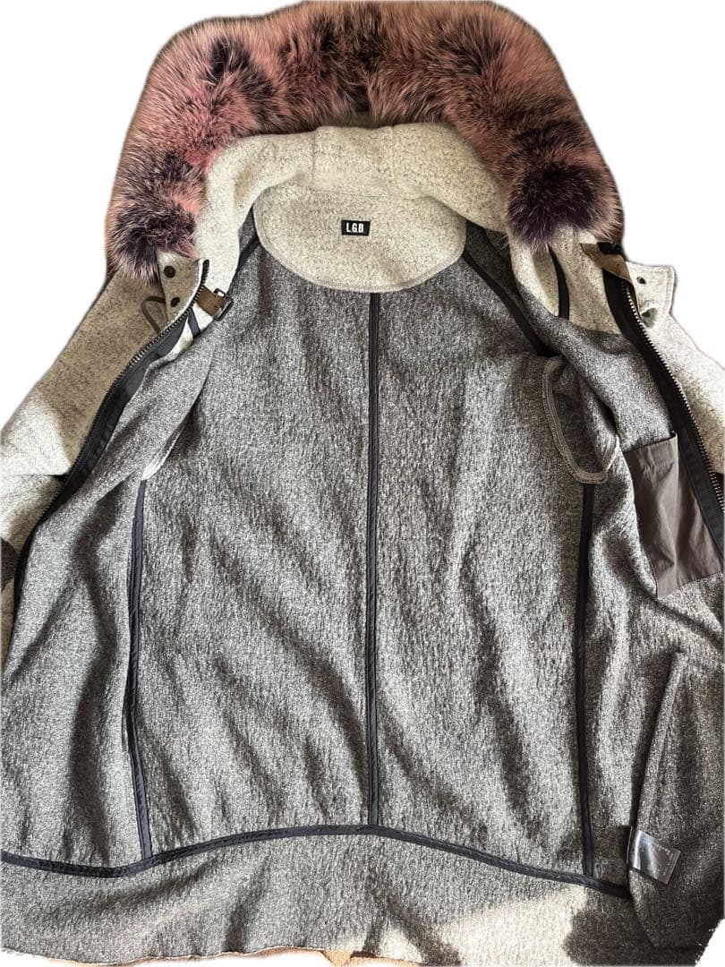 L.G.B ルグランブルーラクーンファー ロングスリーブパーカー　美品✨サイズ1