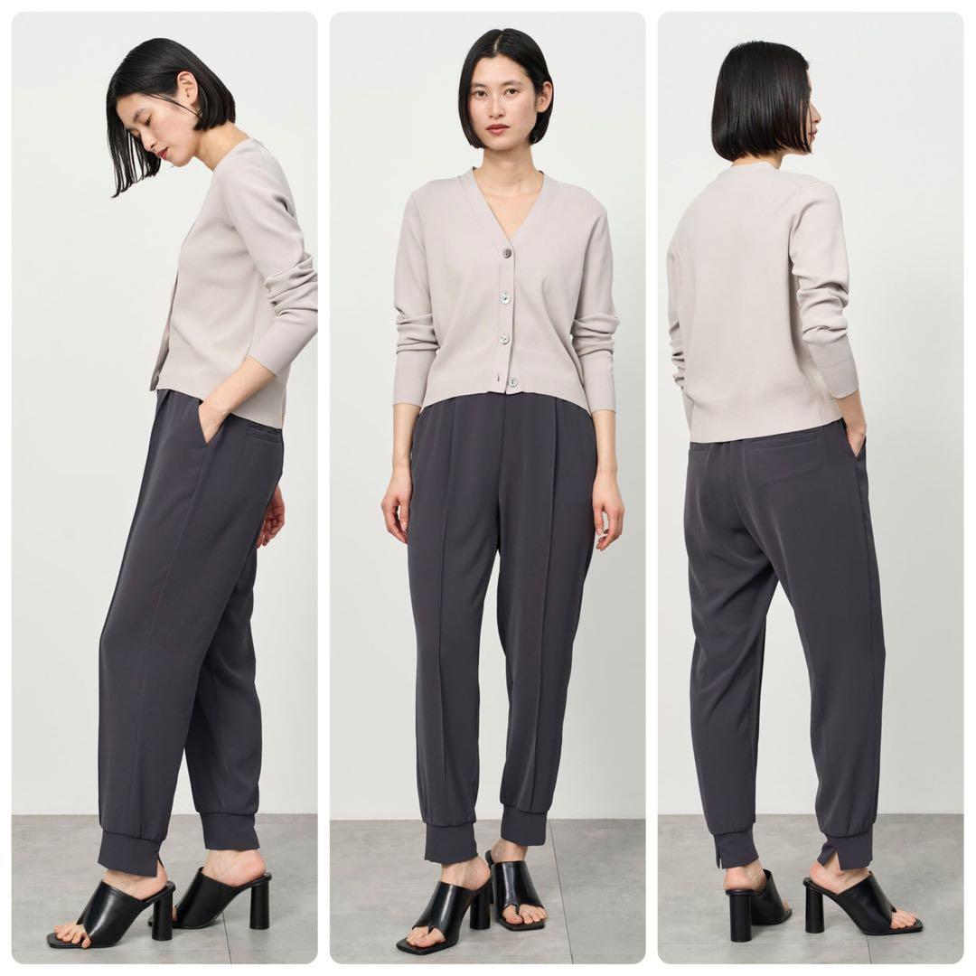 25SS現行品SOEJUヴィンテージサテンパンツグレー超美品テーパードパンツ