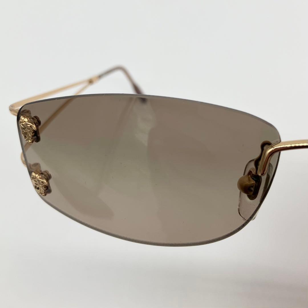 VERSACE ヴェルサーチ　サングラス　リムレス　ゴールド　58□13 135