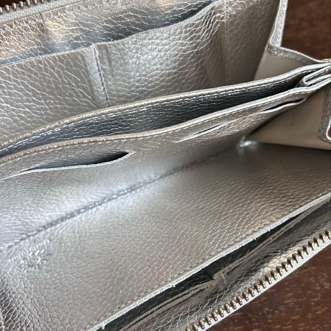 小さい長財布シルバー　ハレルヤ　とってもしなやか