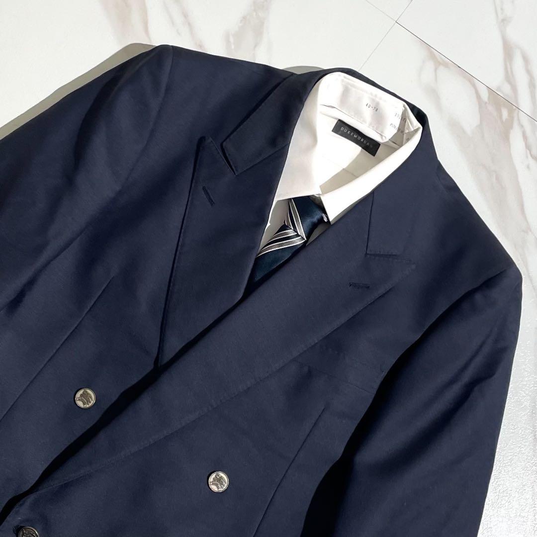 Burberry バーバリーネイビー ダブルブレスト ビジネススーツ