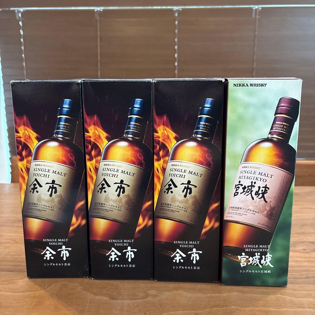 ニッカウイスキー 余市・宮城峡 4本セット