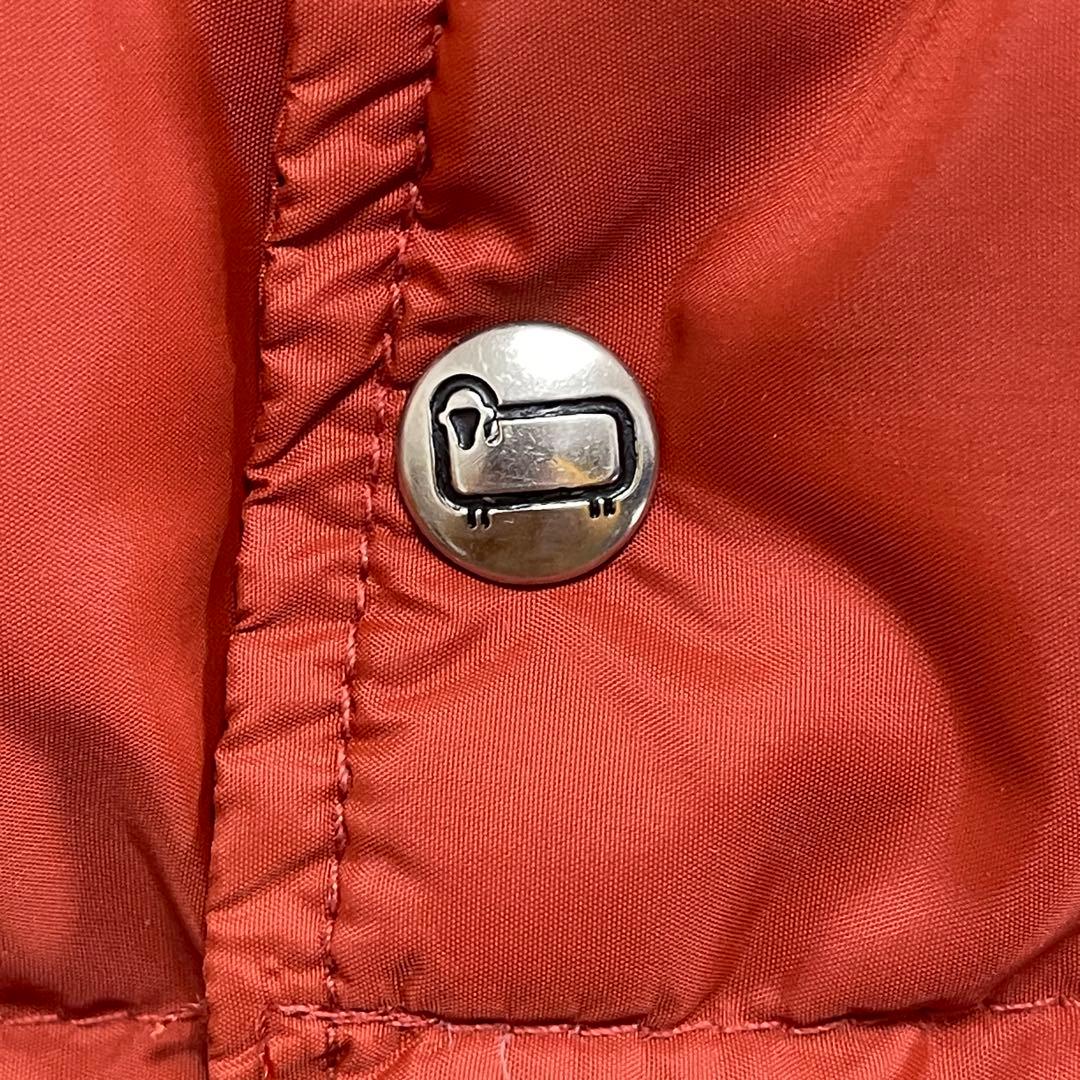 80s USA製 ウールリッチ ダウンベスト サイズ感◯ レンガ色 短丈