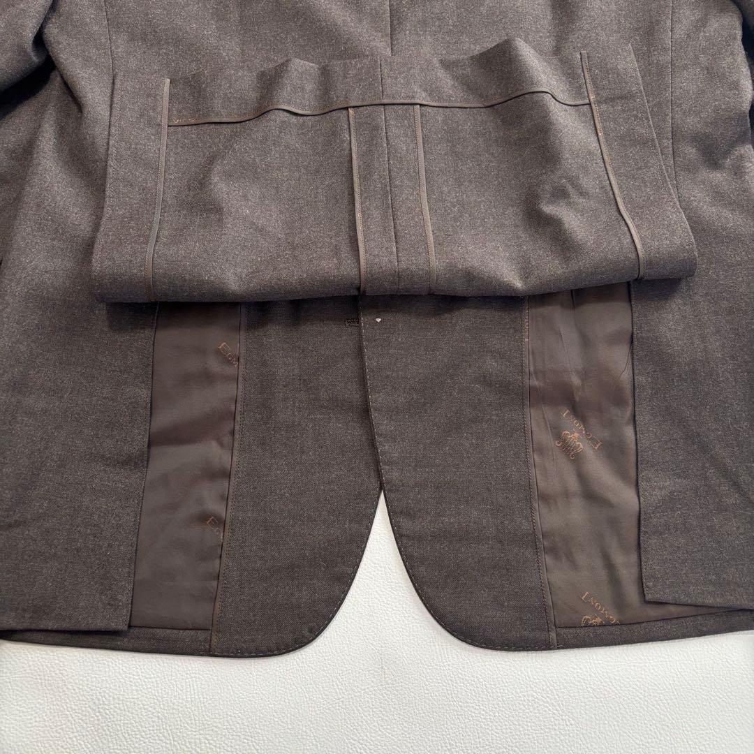 エルメネジルドゼニア ブラウン スーツ セットアップ Mサイズ 背抜き