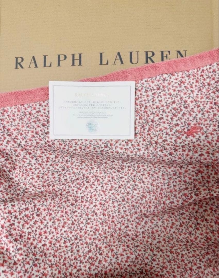 POLO ラルフローレン　ブランケット　花柄 片面ガーゼ生地　シングル
