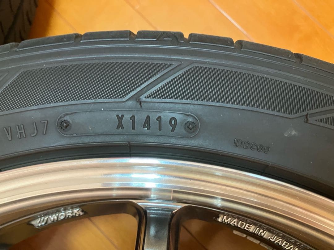 中K　美品WORK EMOTION D9R 18インチ タイヤ付　1本